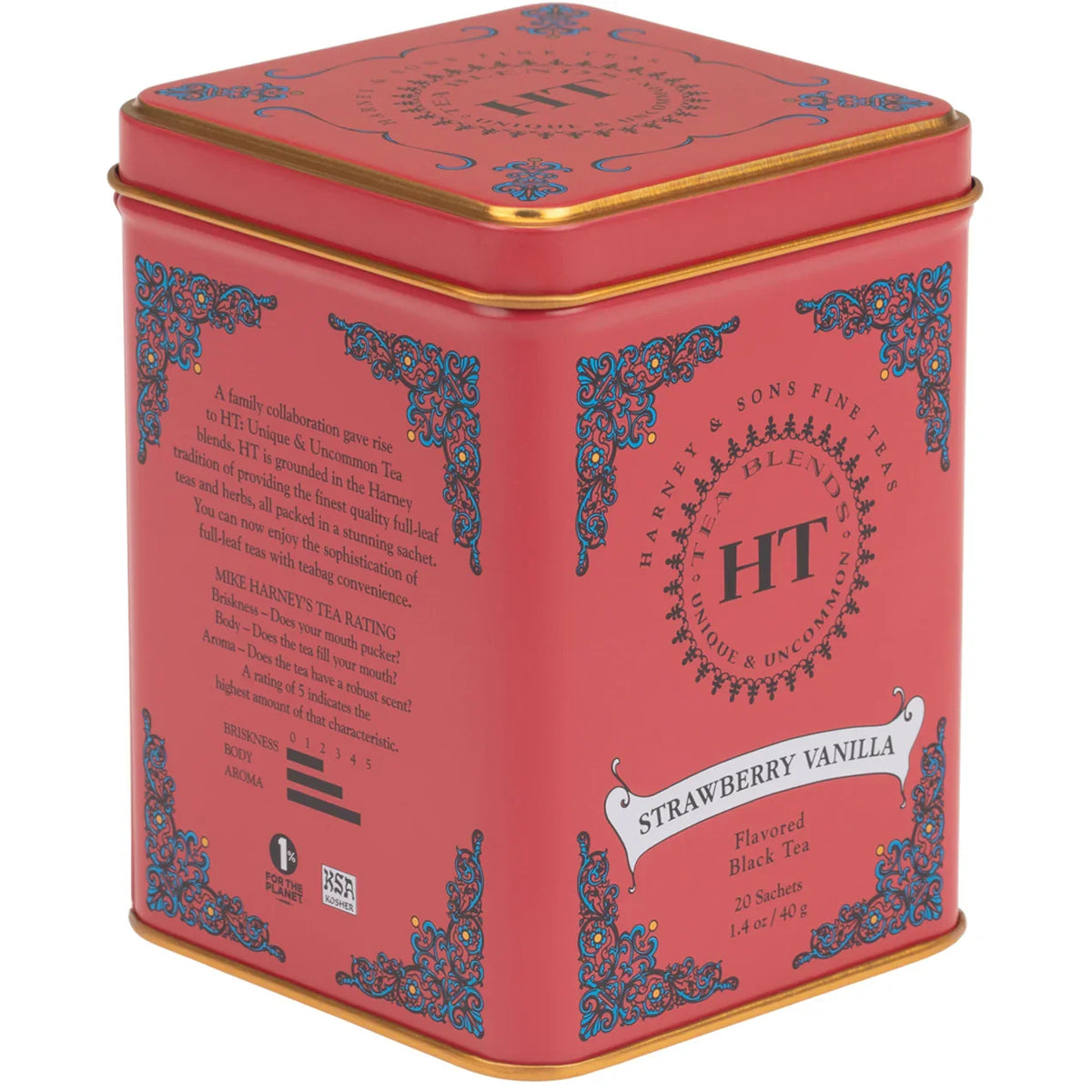 Strawberry Vanilla, HT Tin of 20 Sachets