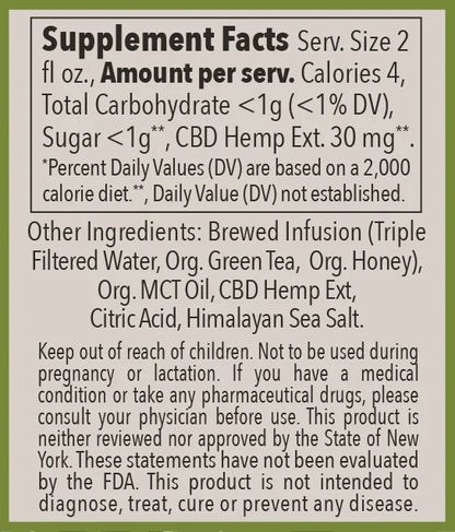 Green Tea & Honey Shot – 30 MG Hemp