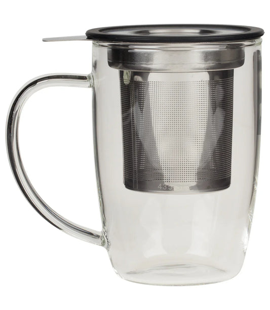 Forlife NewLeaf Glass Tall Tea Mug (Assorted Colors)